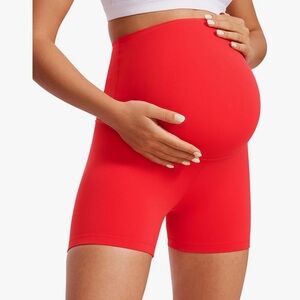 CRZ YOGA Butterluxe Maternity Biker Shorts 4" size M